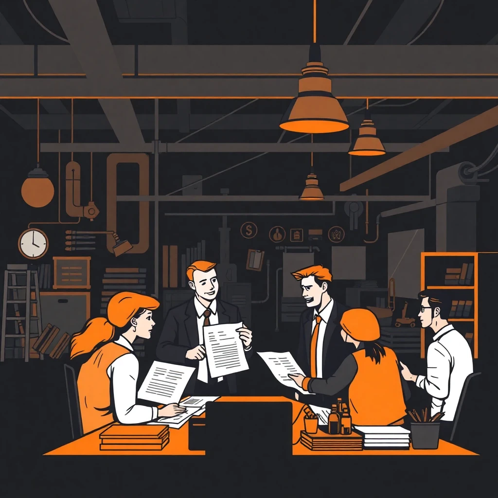 Finance professionals collaborating