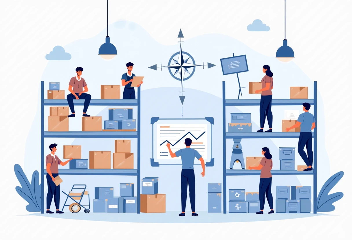 Warehouse environment with active logistics
